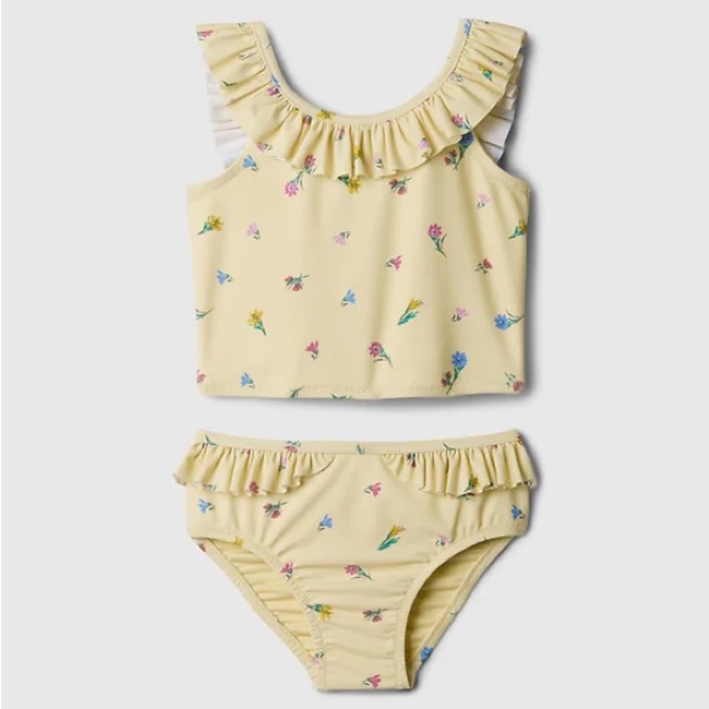 NWOT Baby Gap Floral Two-Piece Swimsuit